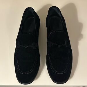Jimmy Choo black velvet loafer - size 37.5